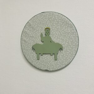 Médaillon liturgique - feuillage vert