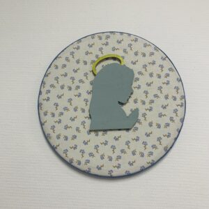 Médaillon liturgique - fleurs bleues